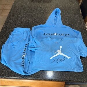 Jordan Sky Blue Apparel Trio